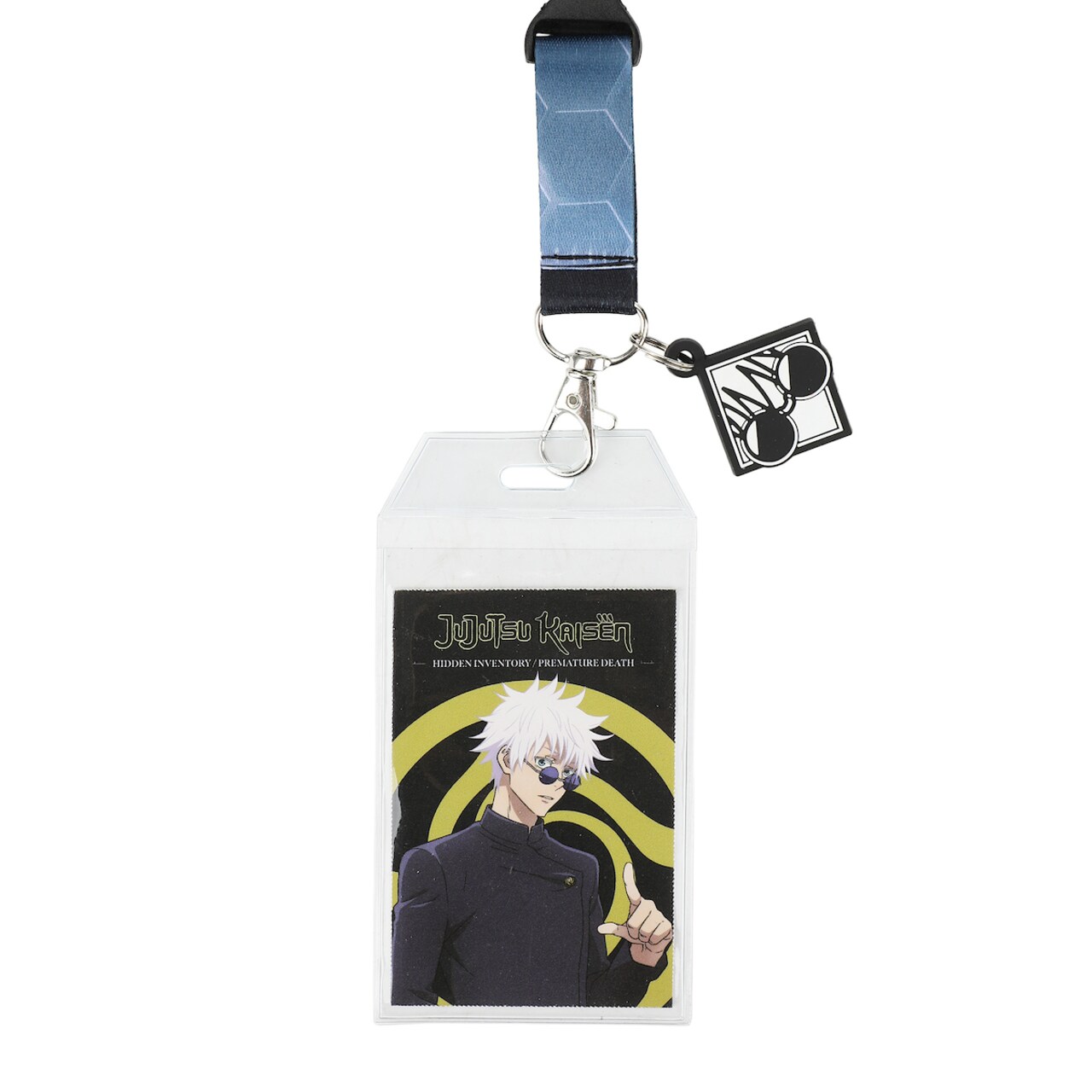 Jujutsu Kaisen Satoru Gojo 22-inch Lanyard with Clear ID Sleeve and Rubber Charm